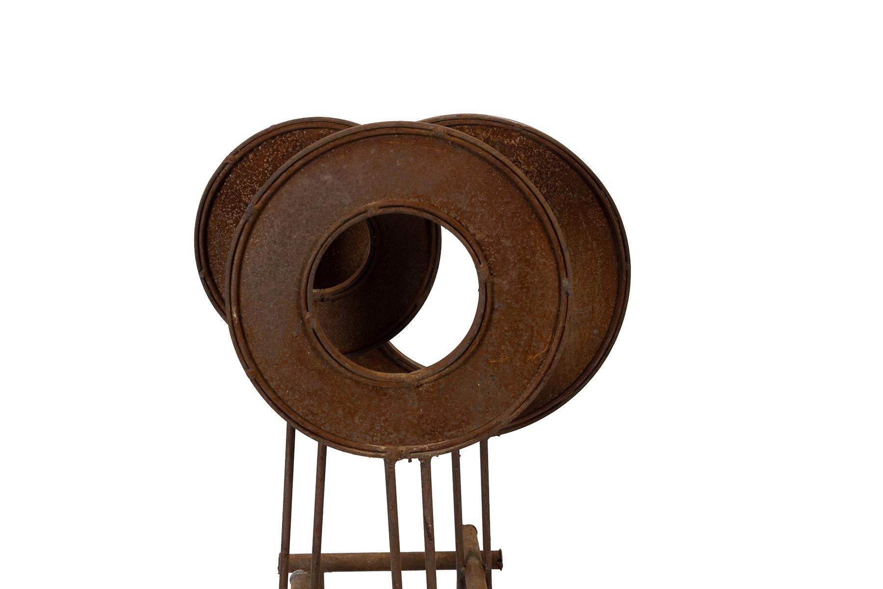 American Kinetic 1980's Iron Sculpture