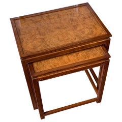 1980s Knob Creek Burl Wood Nesting Tables
