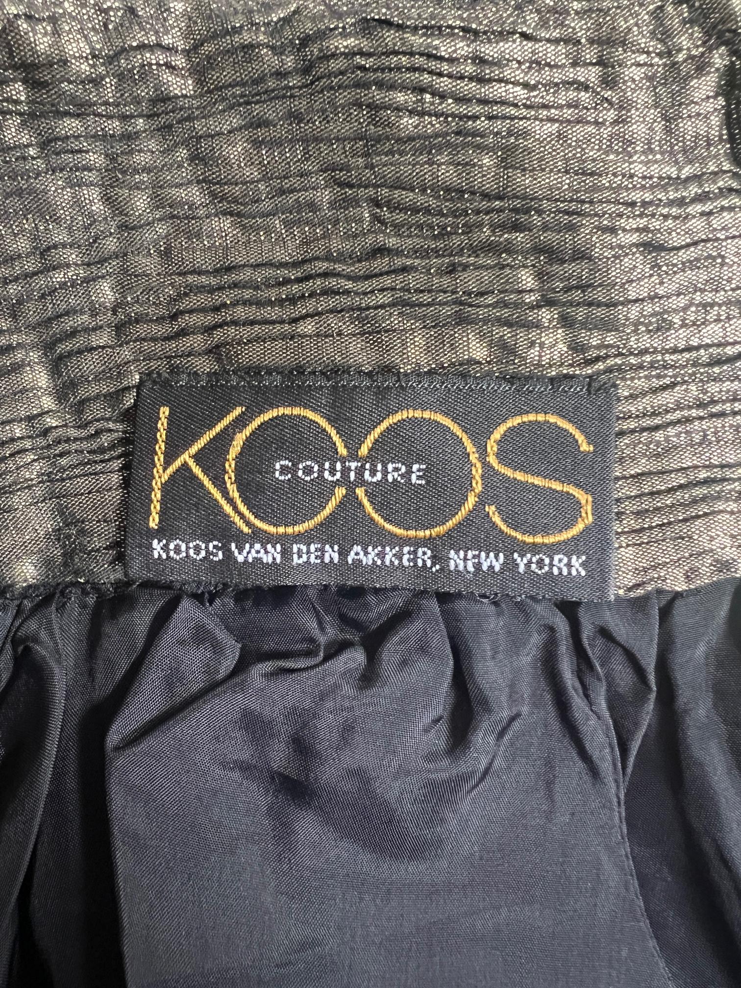 Conjunto de 4 piezas de corsé y falda dorados Koos Van den Akker Couture, años 80 en venta 5