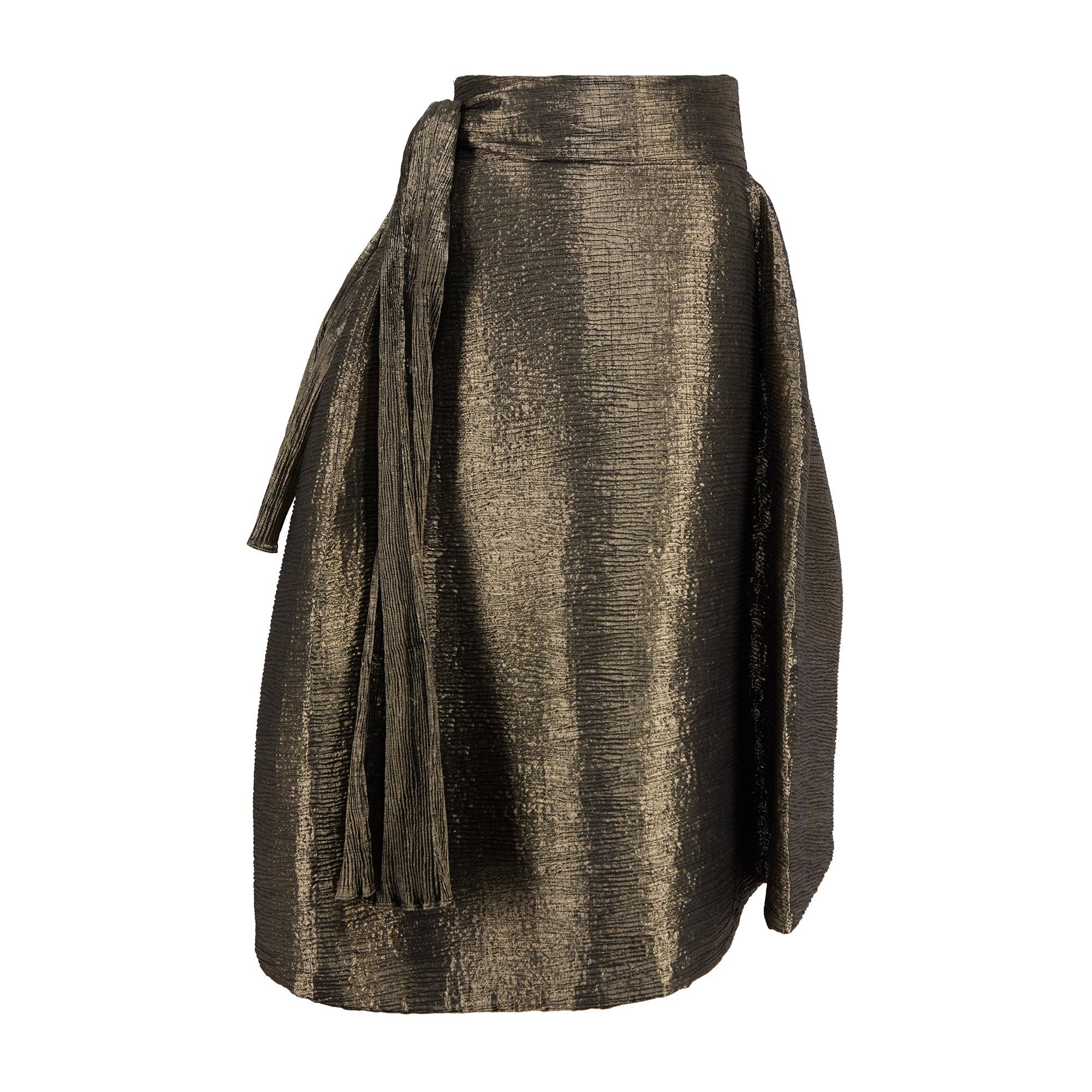 De las mujeres Conjunto de 4 piezas de corsé y falda dorados Koos Van den Akker Couture, años 80 en venta