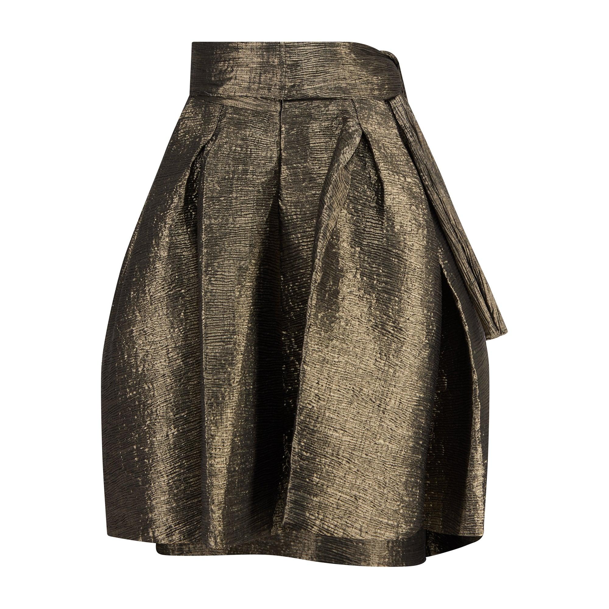 Conjunto de 4 piezas de corsé y falda dorados Koos Van den Akker Couture, años 80 en venta 2