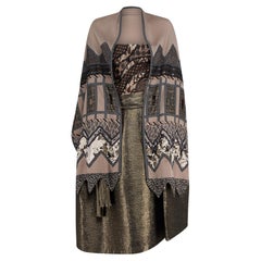 1980er Koos Van Den Akker Couture 4-teiliges Ensemble aus Goldkorsett und Rock
