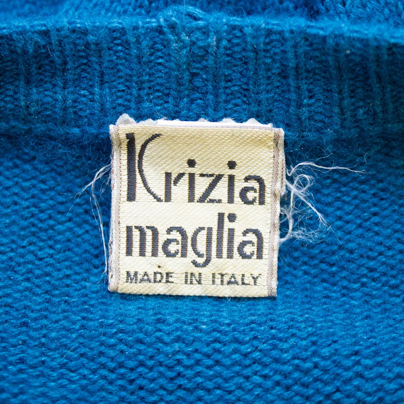 Abstrakter Pullover aus Wolle und Kaschmir von Krizia aus den 1980er Jahren  für Damen oder Herren im Angebot
