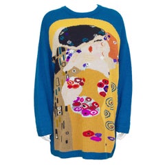 1980s Krizia Abstract Wool & Cashmere Sweater 