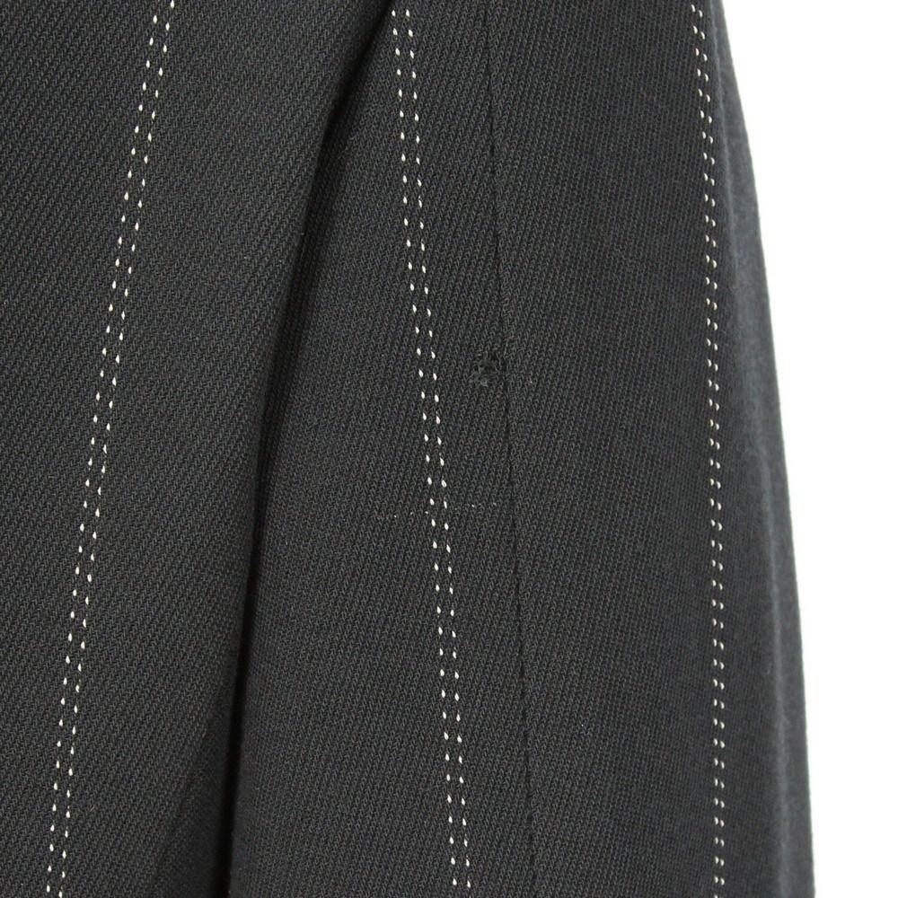 1980s Krizia black pinstriped long blazer In Good Condition In Lugo (RA), IT