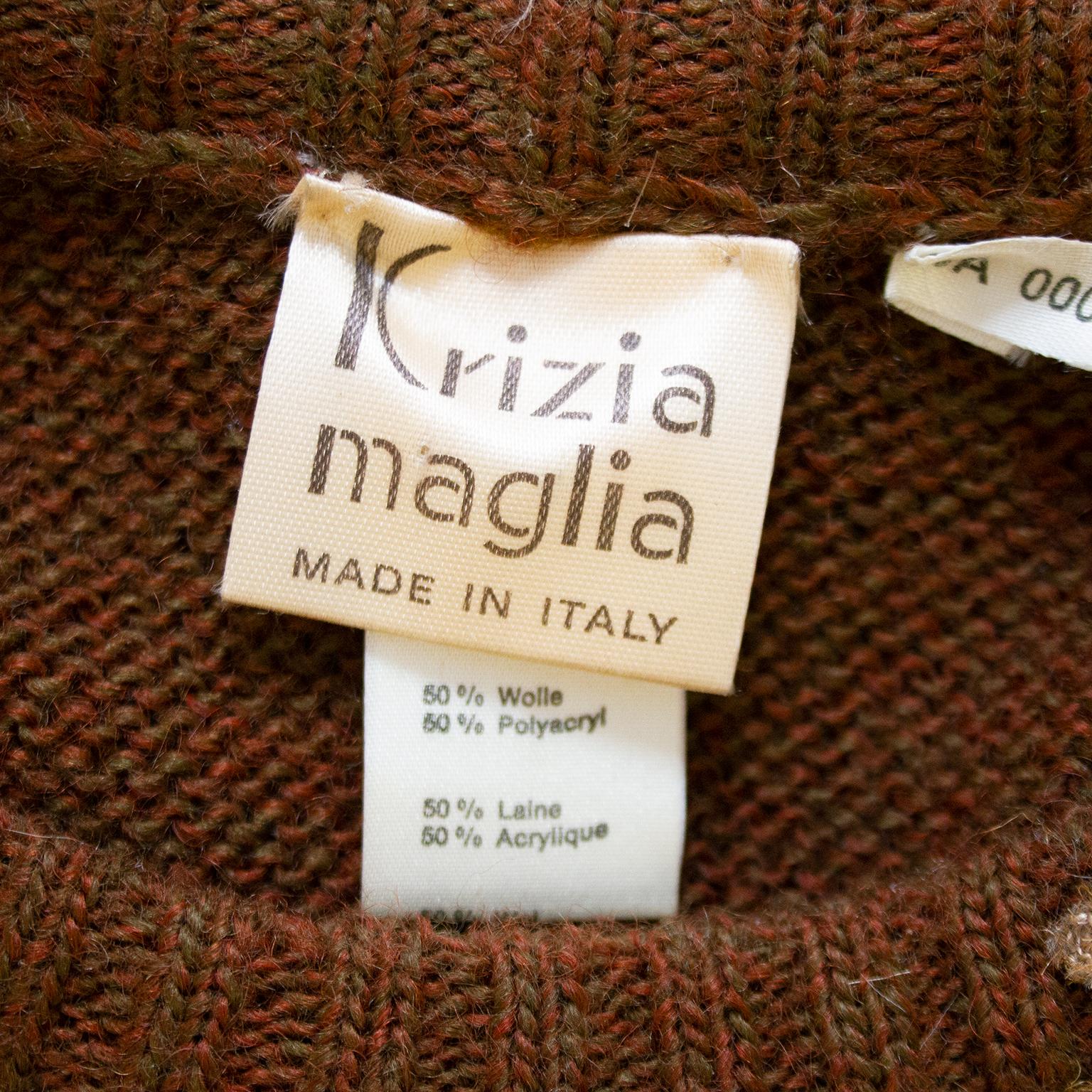 1980s Krizia Lion Shoulder Sweater For Sale 1