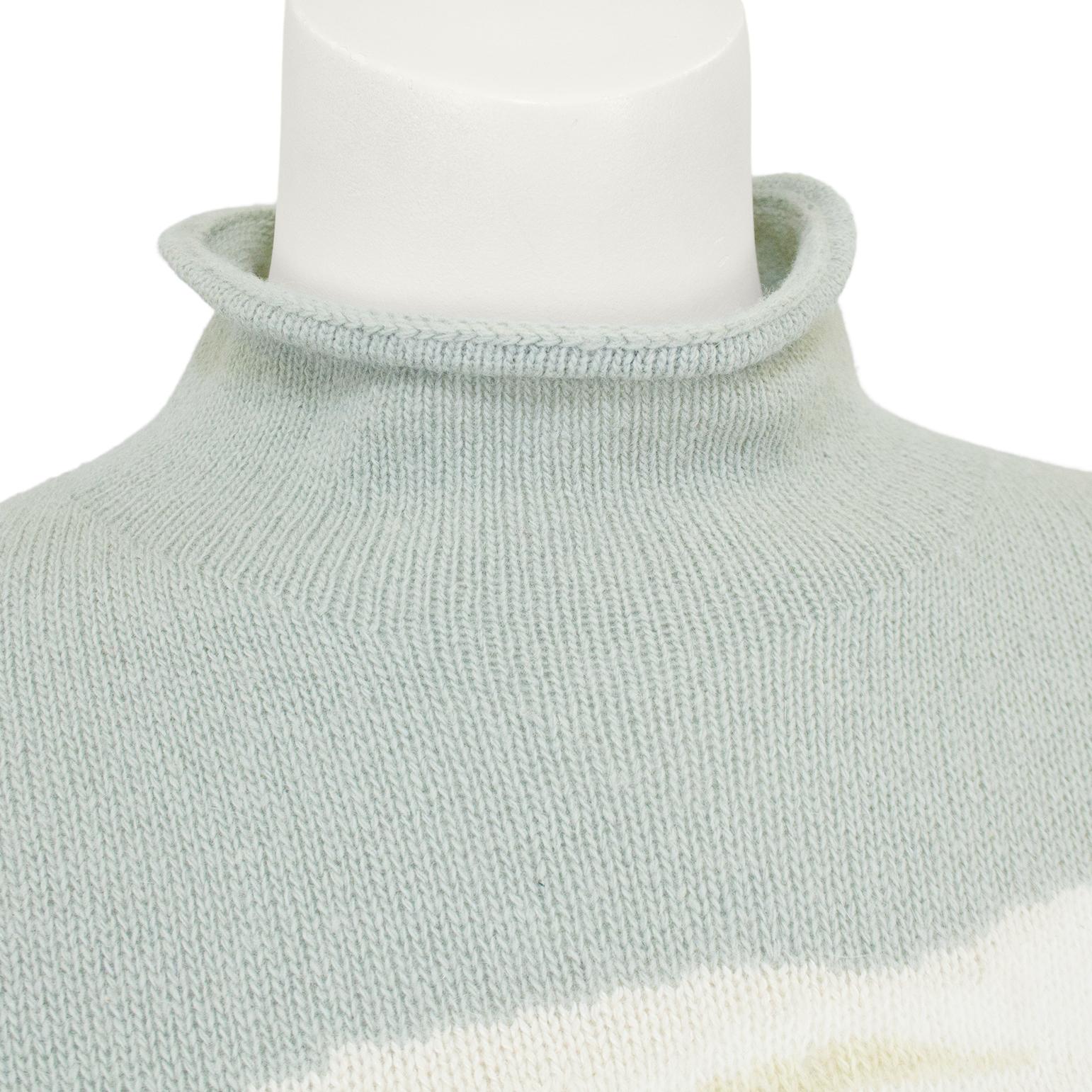 Women's 1980s Krizia Oversized Roll Neck Sweater with White Horse