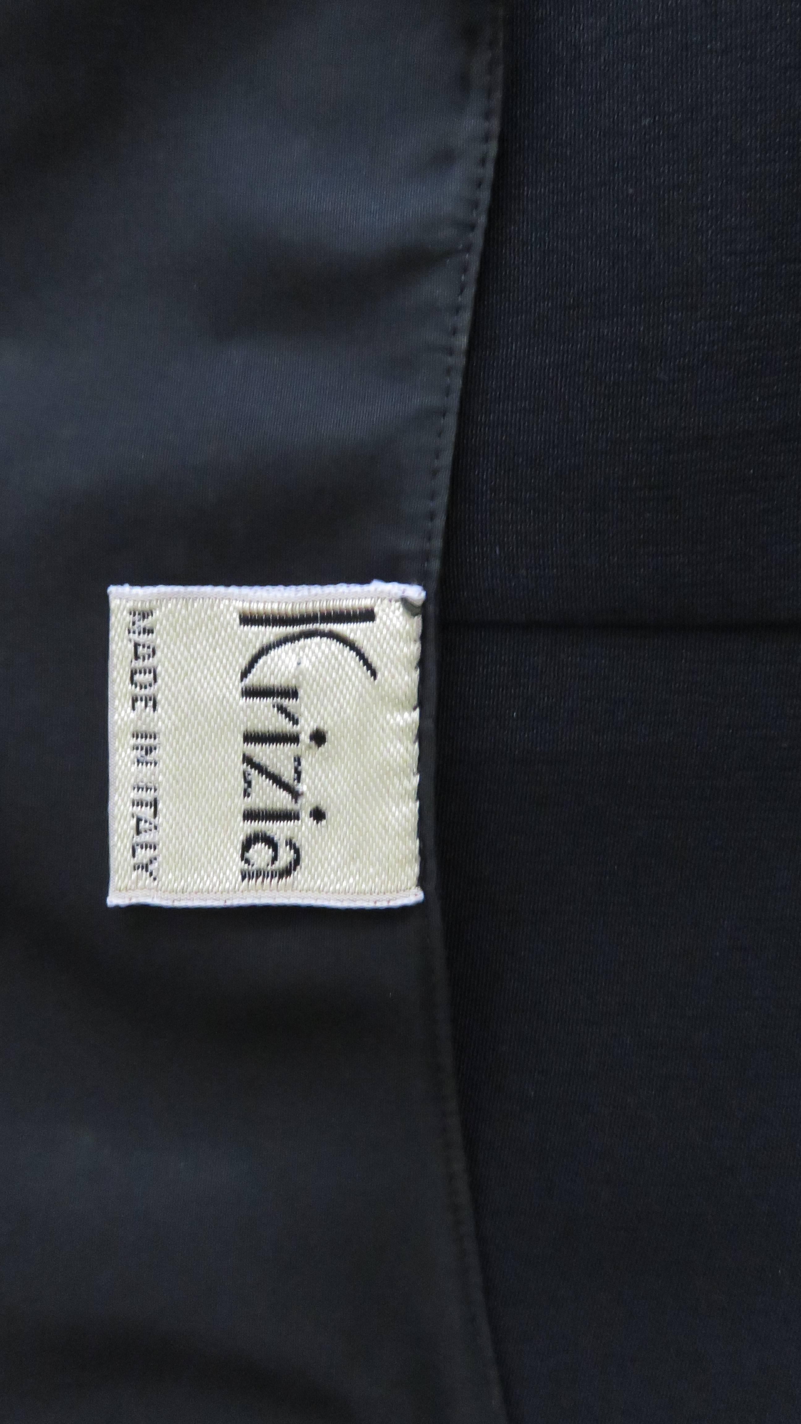 Krizia - Robe à dos échancré et taille découpée, années 1980 en vente 8