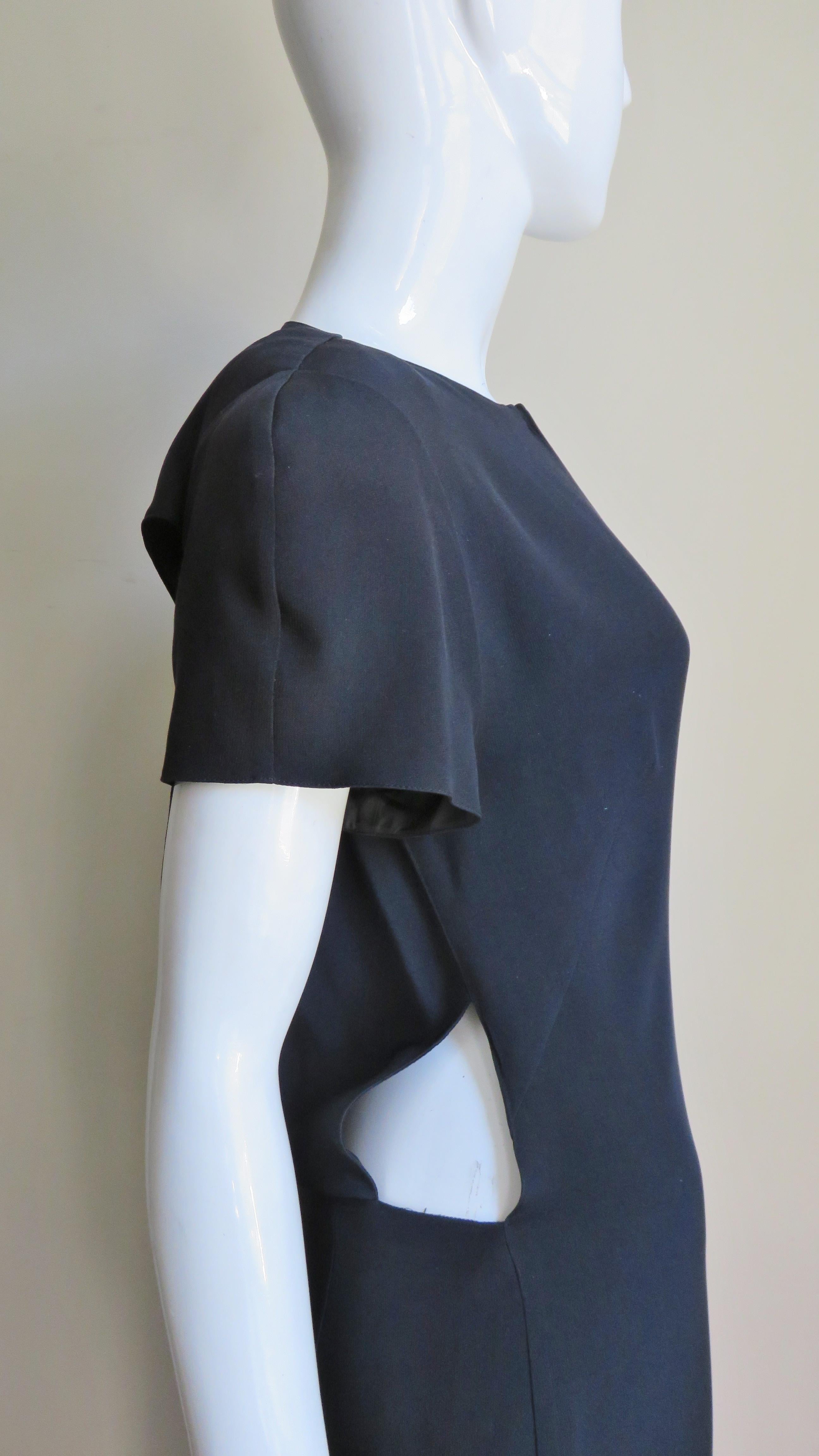 Krizia - Robe à dos échancré et taille découpée, années 1980 en vente 3