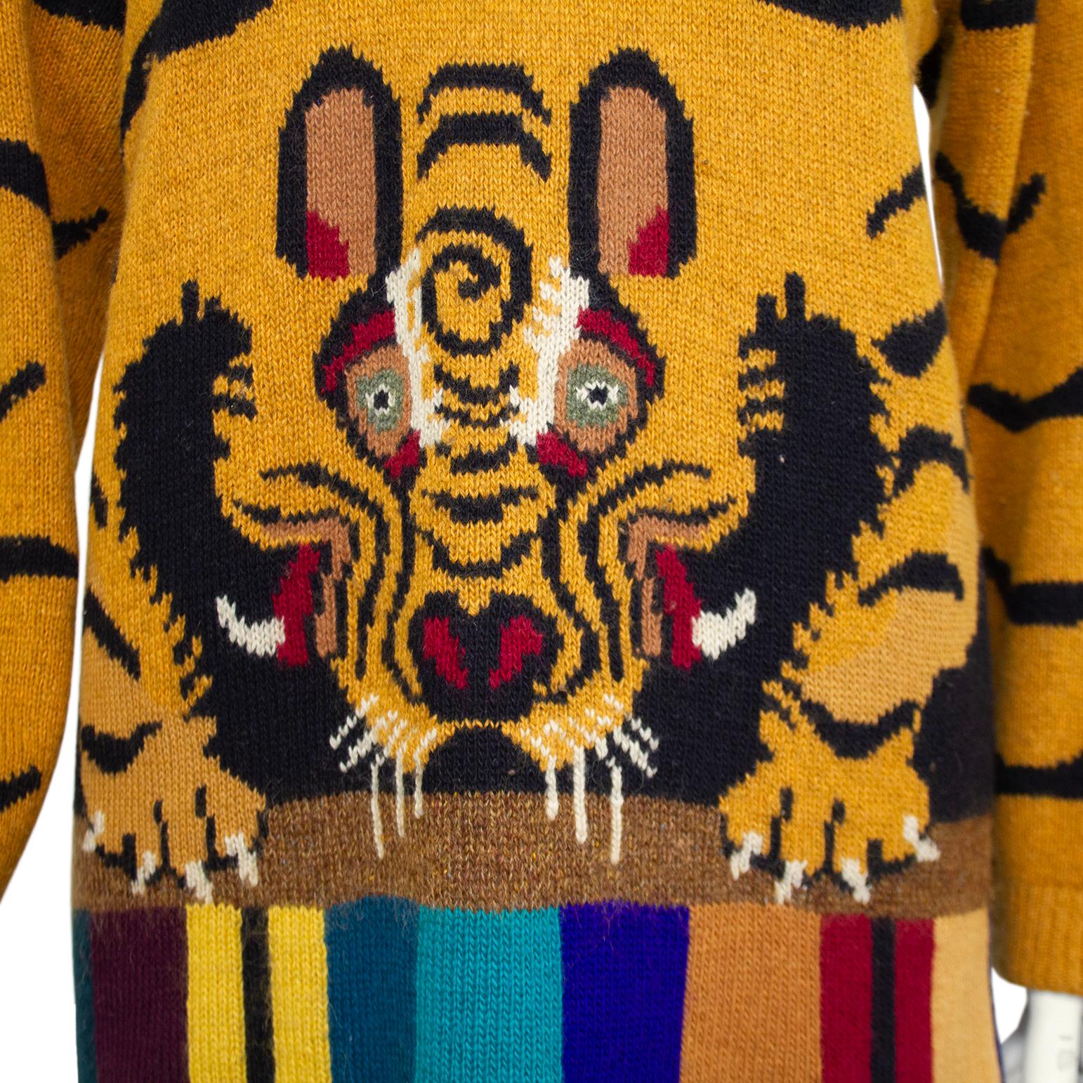 Women's 1980s Krizia Tiger Sweater For Sale