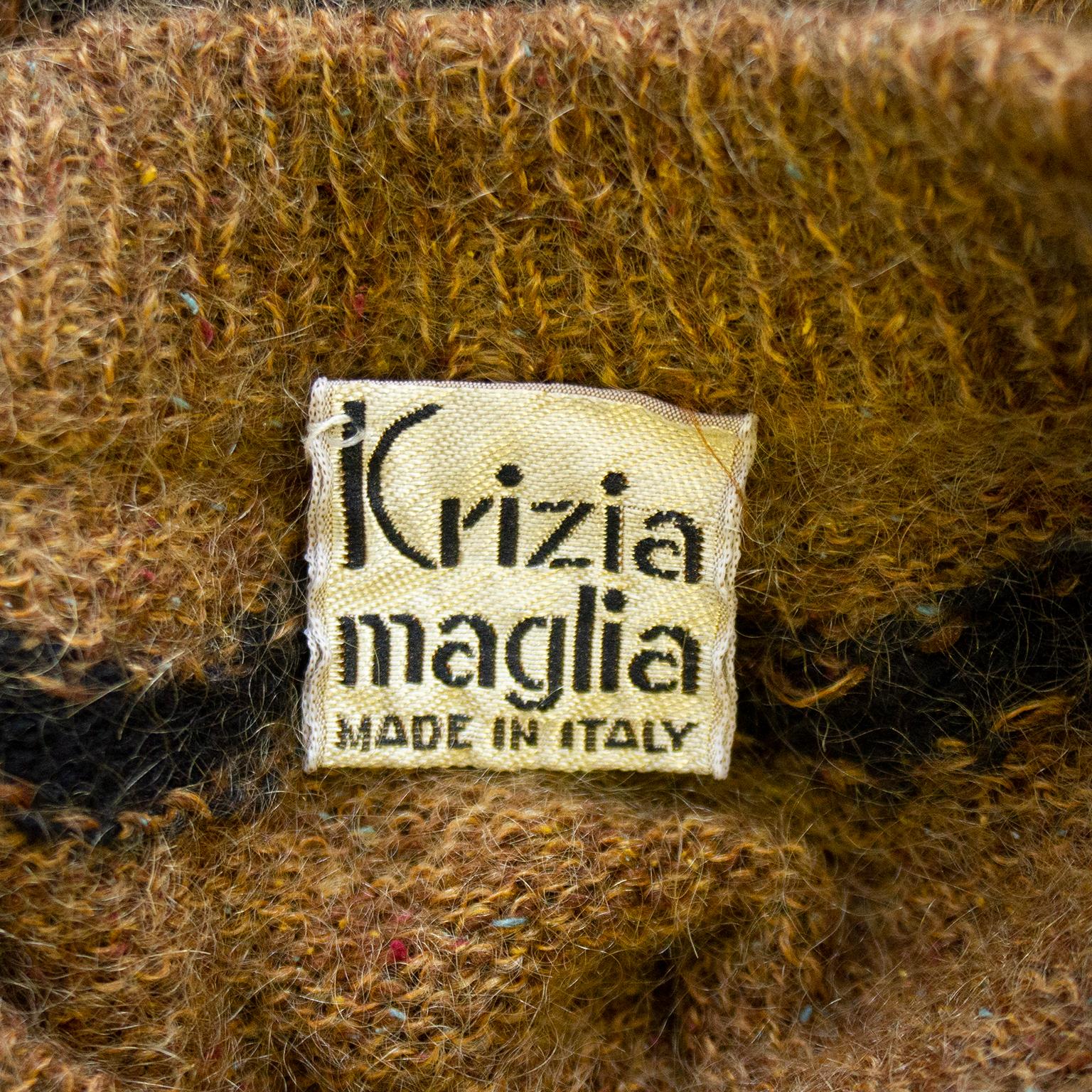 Black 1980s Krizia Tiger Sweater 