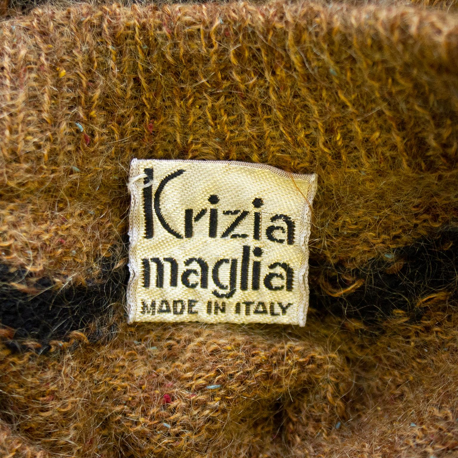Black 1980s Krizia Tiger Sweater