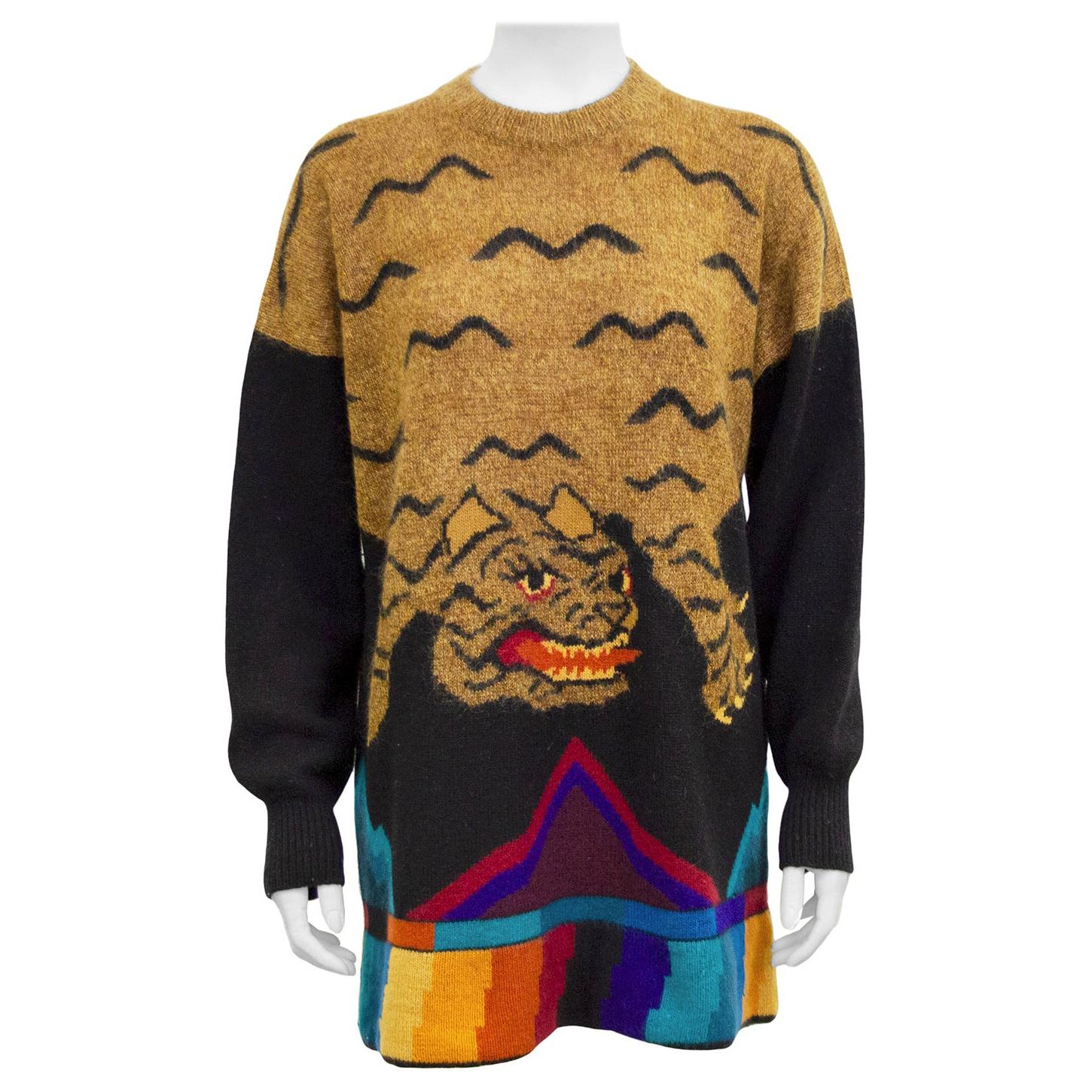 1980s Krizia Tiger Sweater 