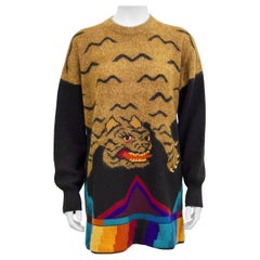 Vintage 1980s Krizia Tiger Sweater