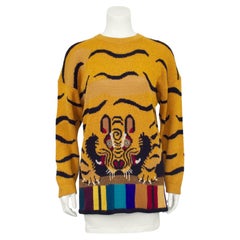 Vintage 1980s Krizia Tiger Sweater