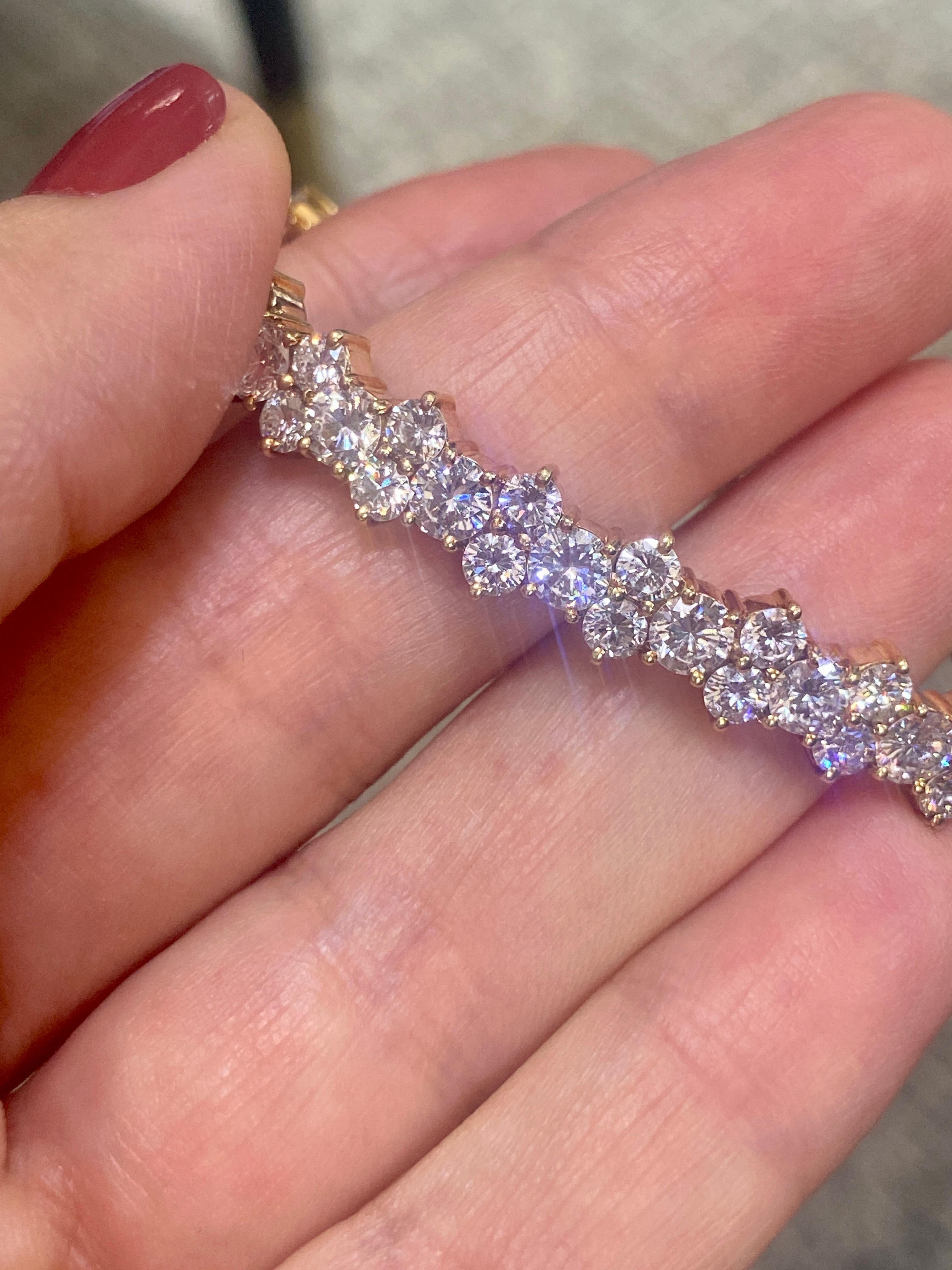 Taille ronde Bracelet en diamants Kutchinsky des années 1980 en vente
