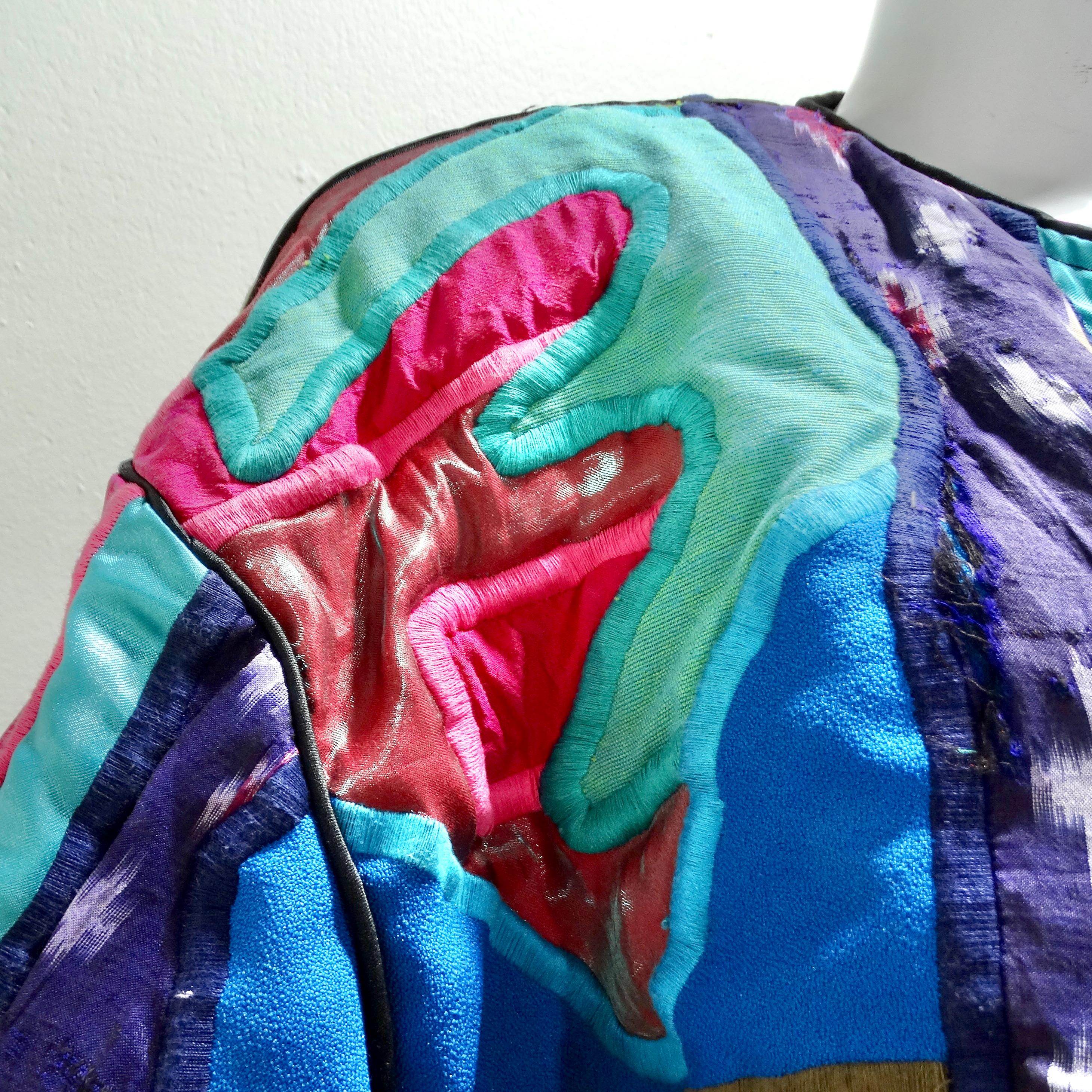 1980s La Colección Judith Roberts Patchwork Jacket For Sale 2