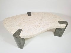1980s Tessellated Marble Geometric Coffee Table