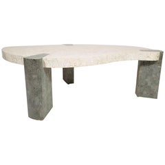 1980s Tessellated Marble Geometric Coffee Table