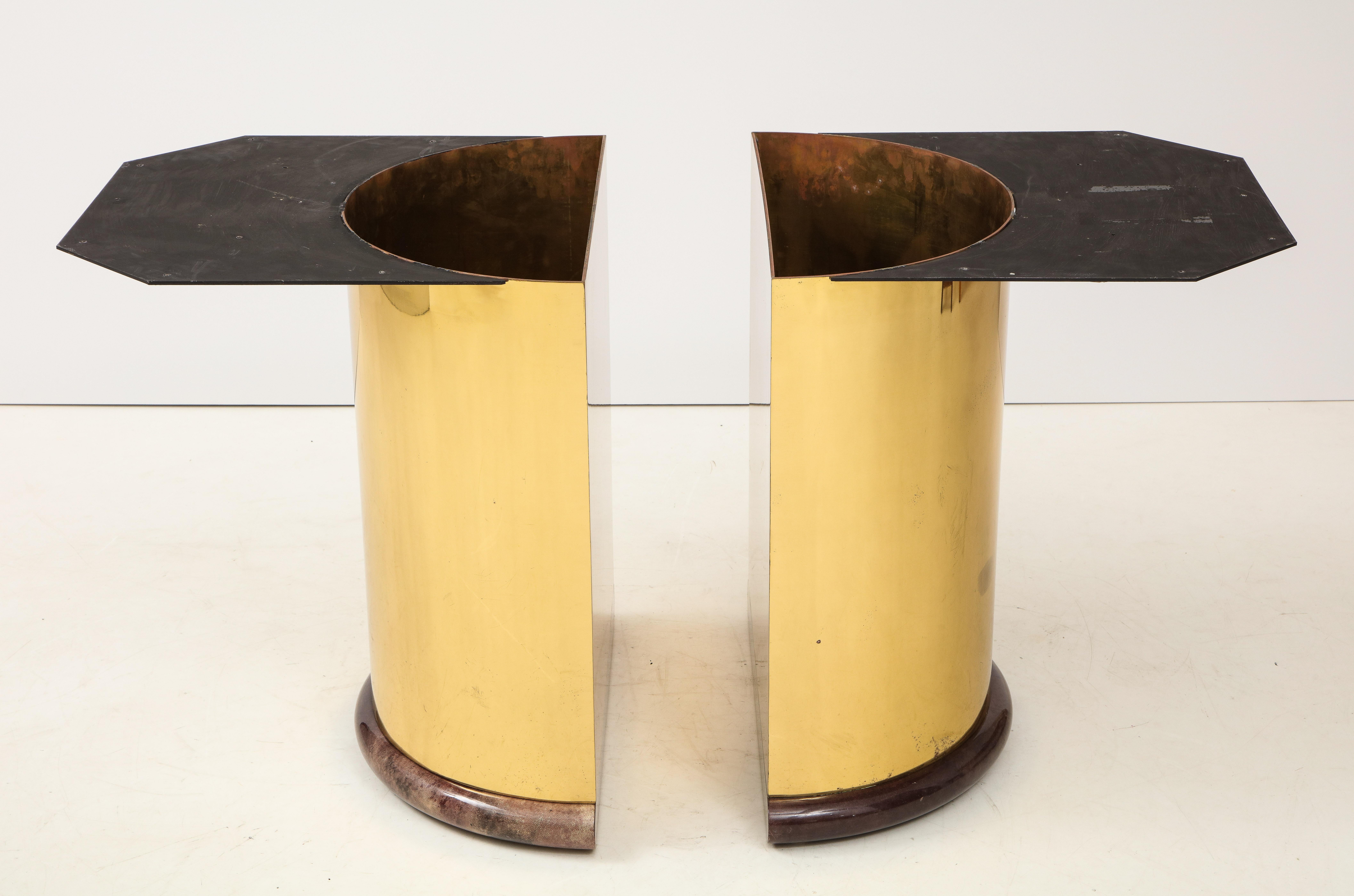 American 1980s Lacquered Goatskin Dining Table Attributed to Karl Springer For Sale