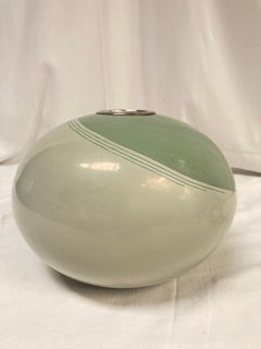 1980's lacquered metal vase signed Jean-Jacques Beaumé