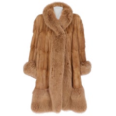 Vintage 1980s Lady Cà D'oro Beige Pedigree Fox Fur Coat