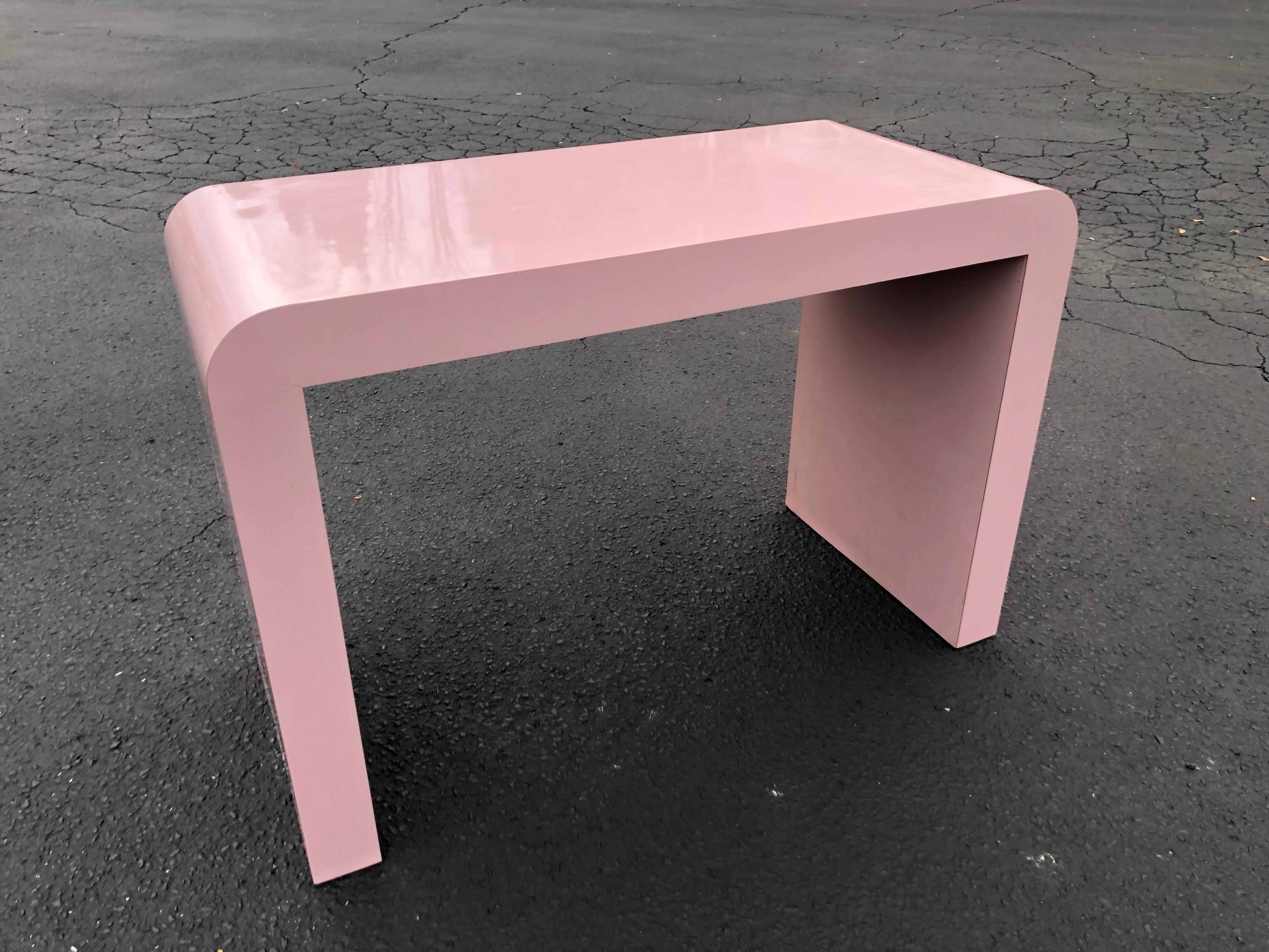 pink waterfall desk