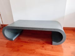 1980s Laminated waterfall Scroll table by Jeffrey Craig