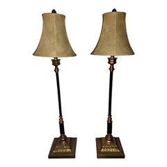 1980s Lampcrafters Buffet Table Lamps, a Pair