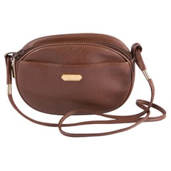 1980s Lanvin Leather Nut Shoulder Bag
