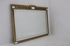 1980s Large Asian Carved Wood Mirror