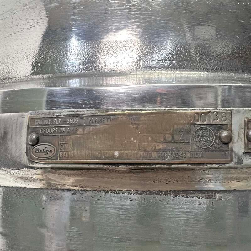 Große industrielle Baliga Explosion Pendelleuchte aus Aluminiumguss, 1980er Jahre (Gegossen) im Angebot