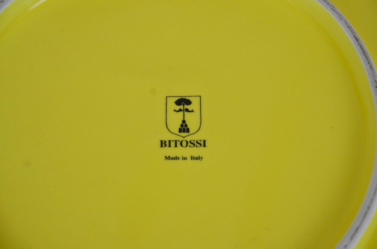 1980s Large Italian Advertising Yellow Ceramic Ferrari Ashtray by Bitossi 4