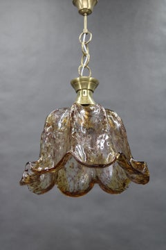 1980s Large Murano Glass Pendant Light, Italy