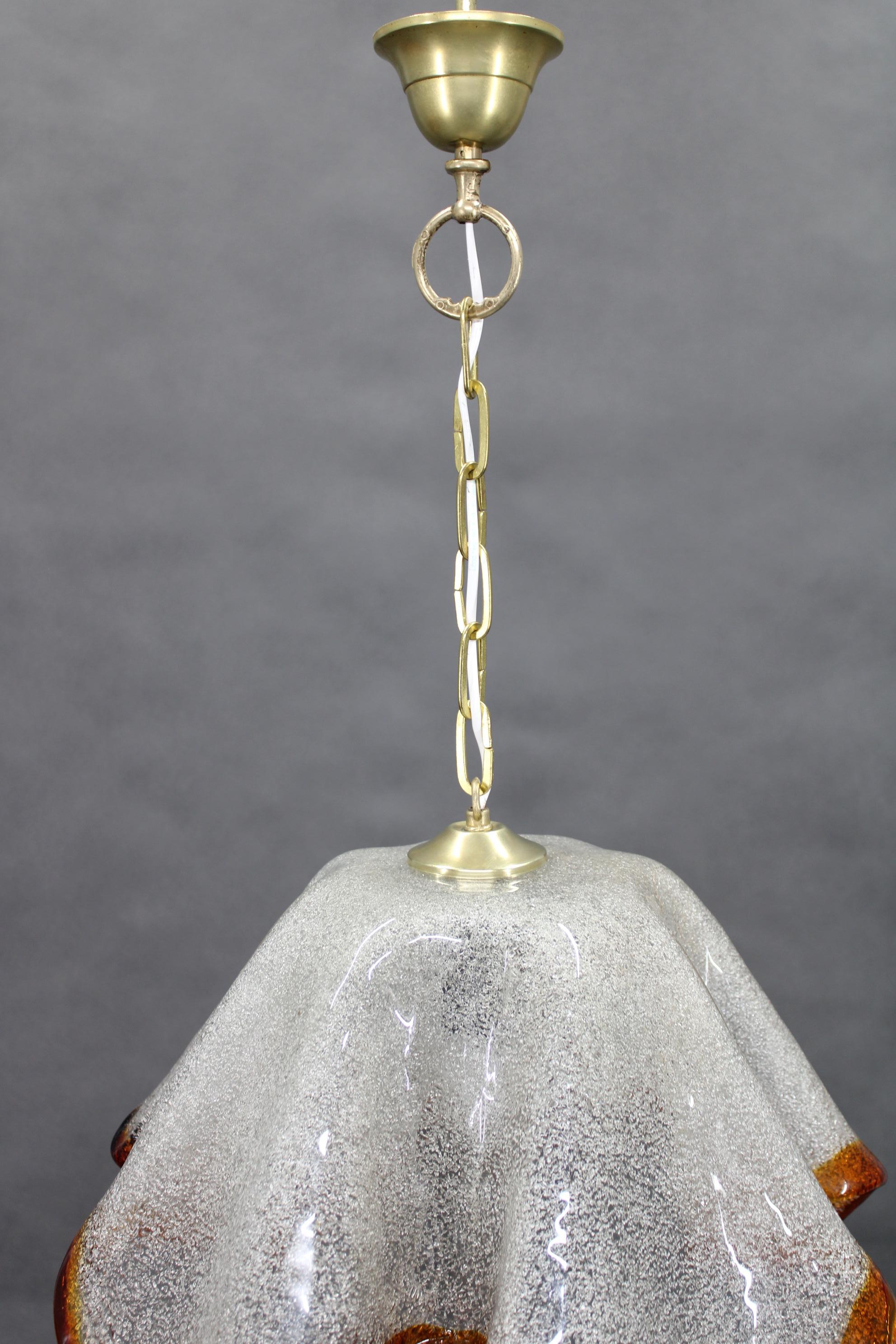1980er Jahre Große Murano Glas Pendelleuchte, Italien (Italienisch) im Angebot