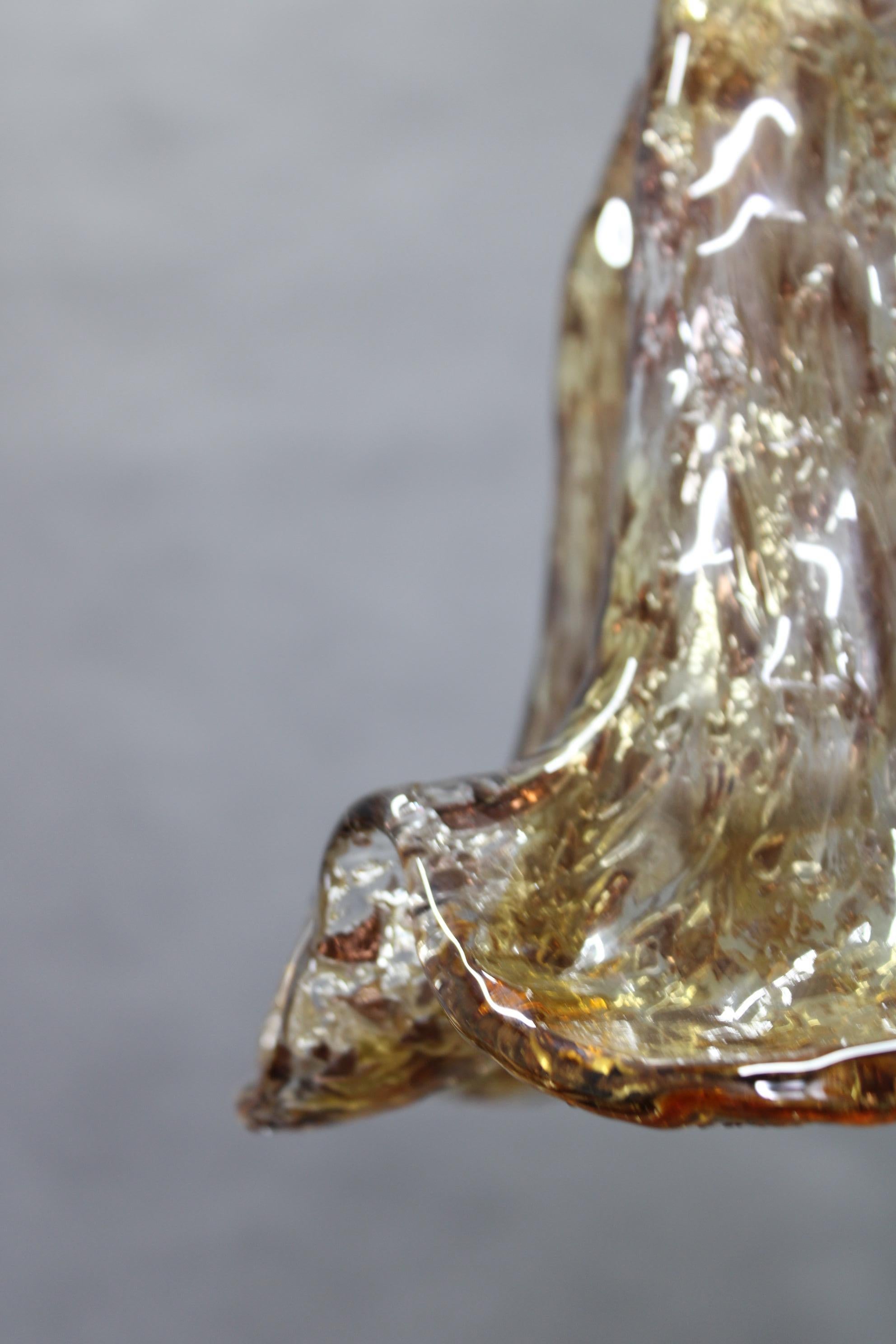 20th Century 1980s Large Murano Glass Pendant Light, Italy For Sale