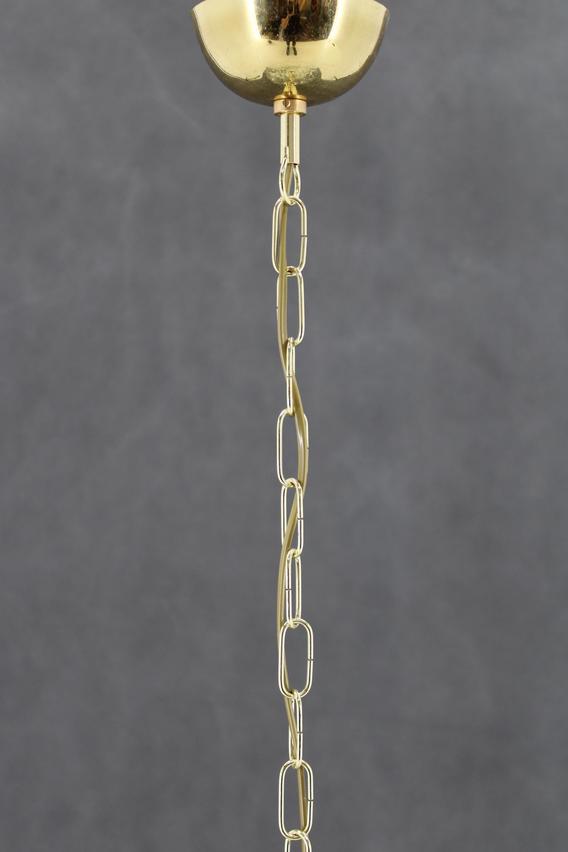1980s Large Murano Glass Pendant Light, Italy For Sale 2