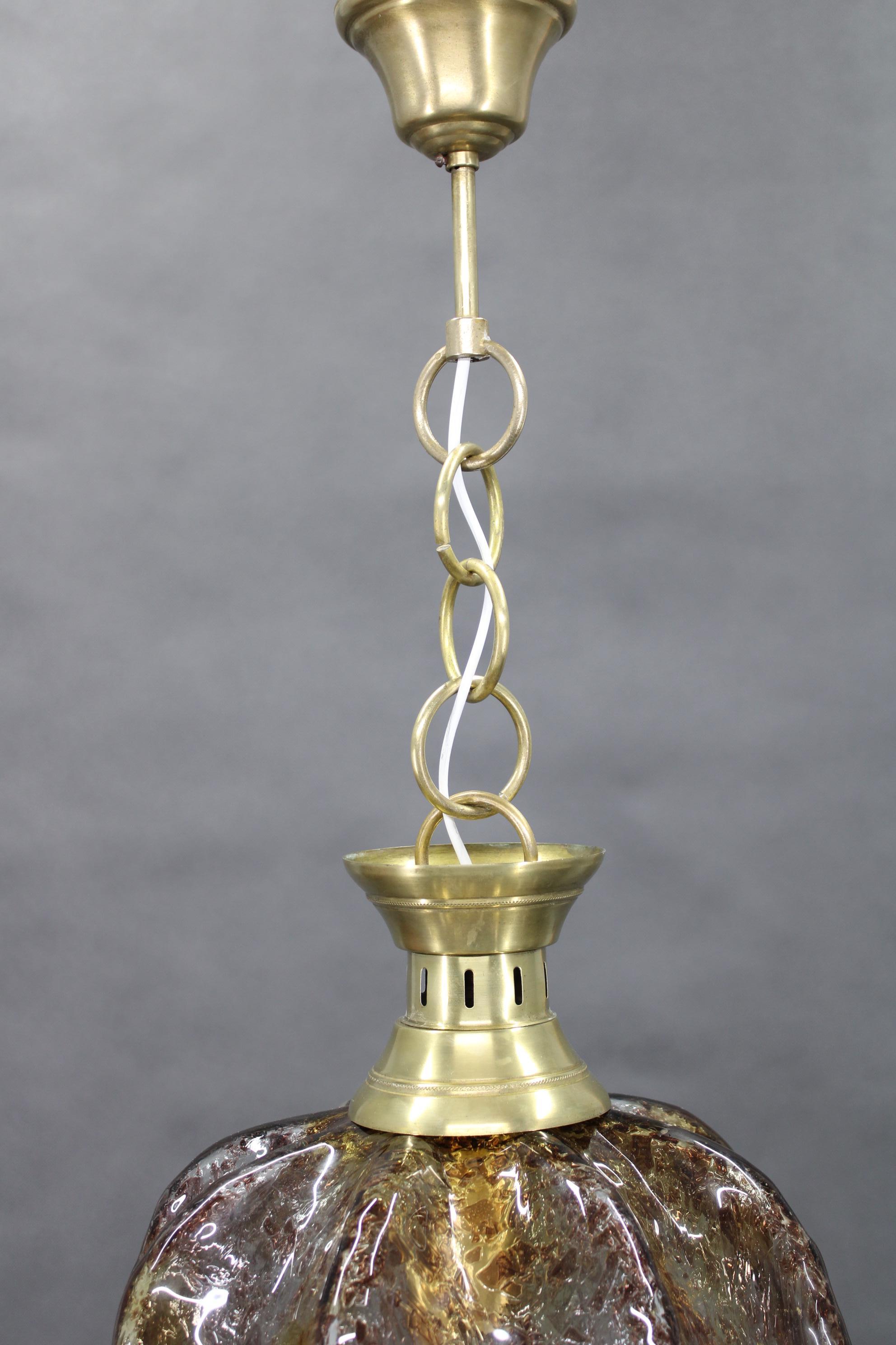 1980s Large Murano Glass Pendant Light, Italy For Sale 2