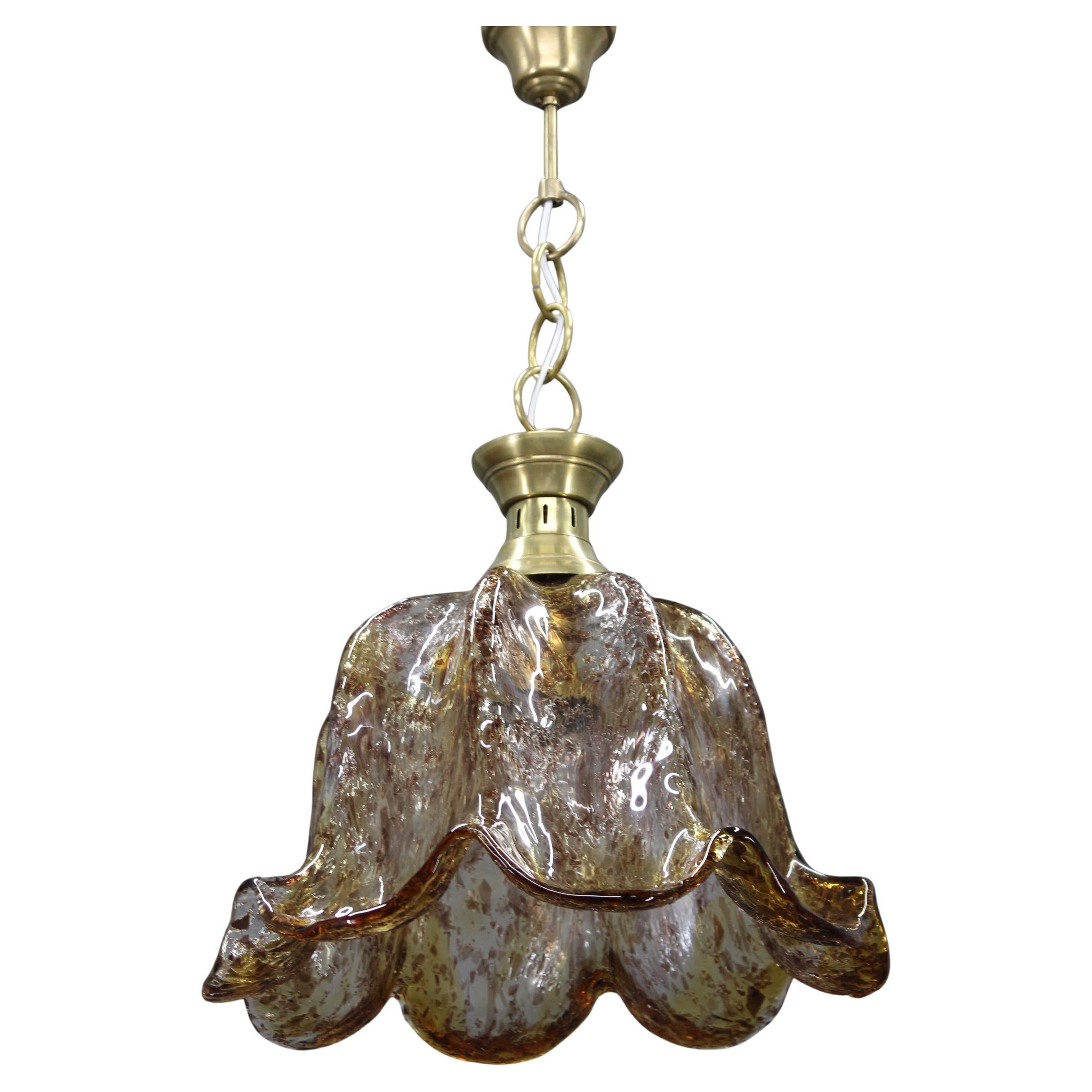 Grande lampe suspendue en verre de Murano des années 1980, Italie