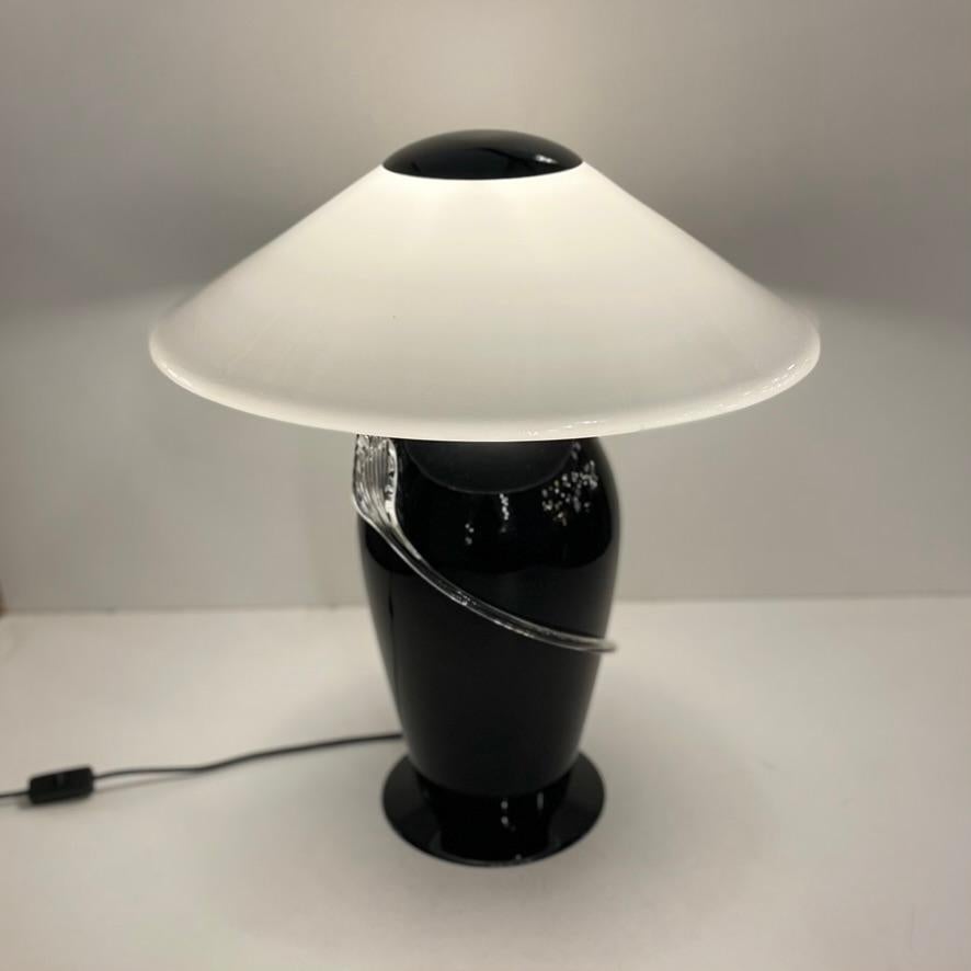 Late 20th Century 1980's large Murano table lamp For Sale