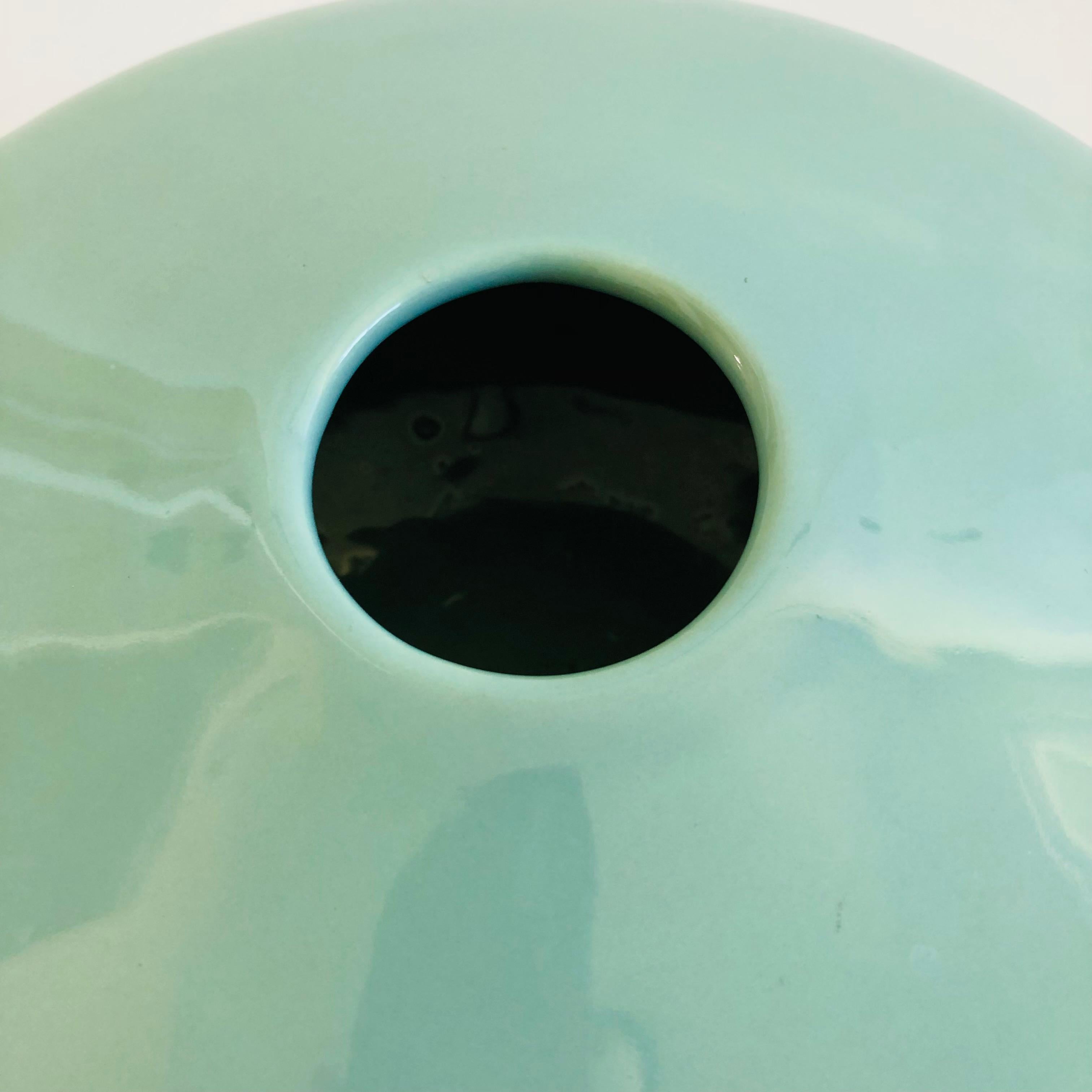 American 1980s Large Postmodern Celadon Vase by Haeger