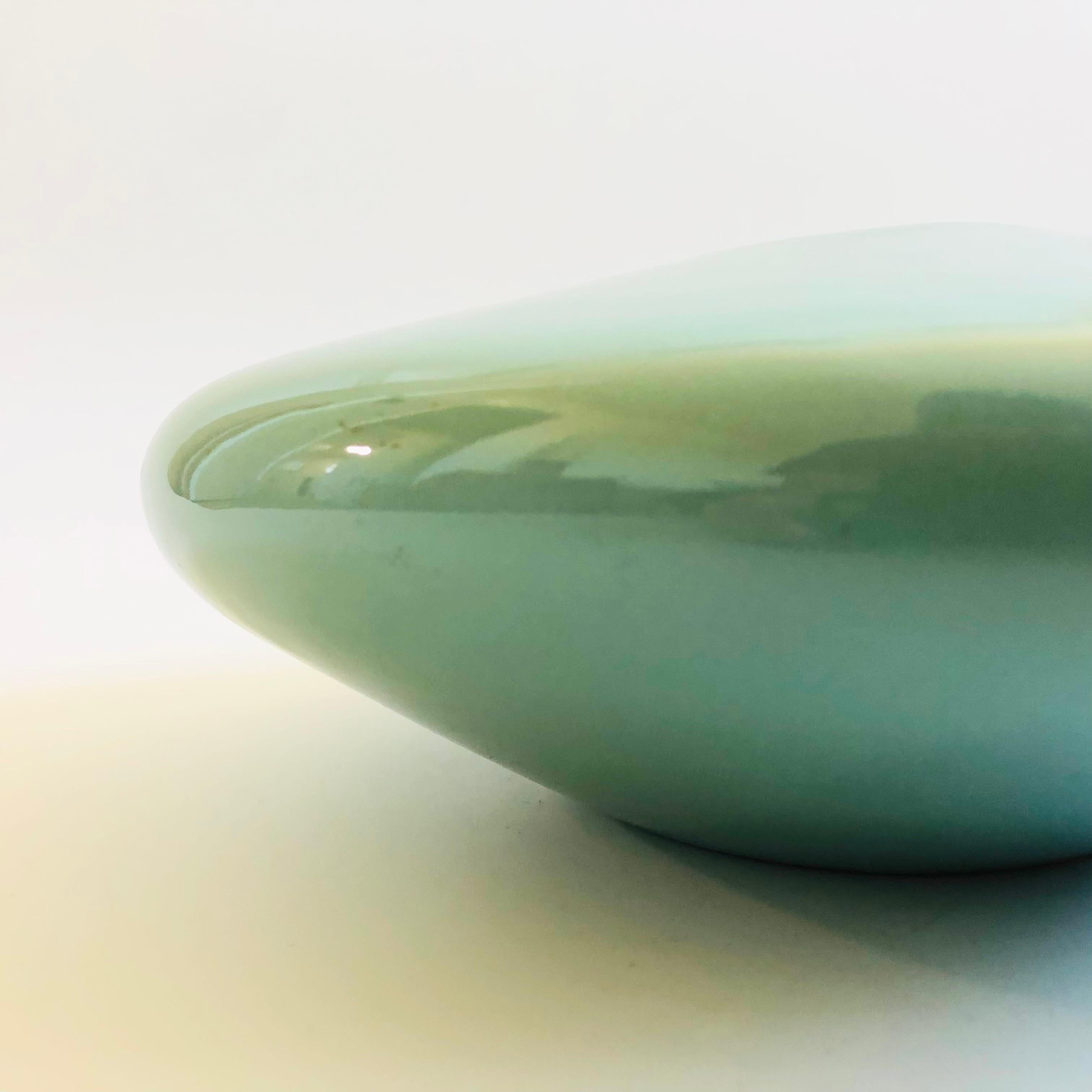1980s Large Postmodern Celadon Vase by Haeger In Good Condition In Fairfield, CA
