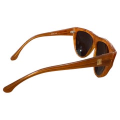 1980s Laura Biagiotti Mother Pearl and Brown Acetate Luxury Sunglasses
