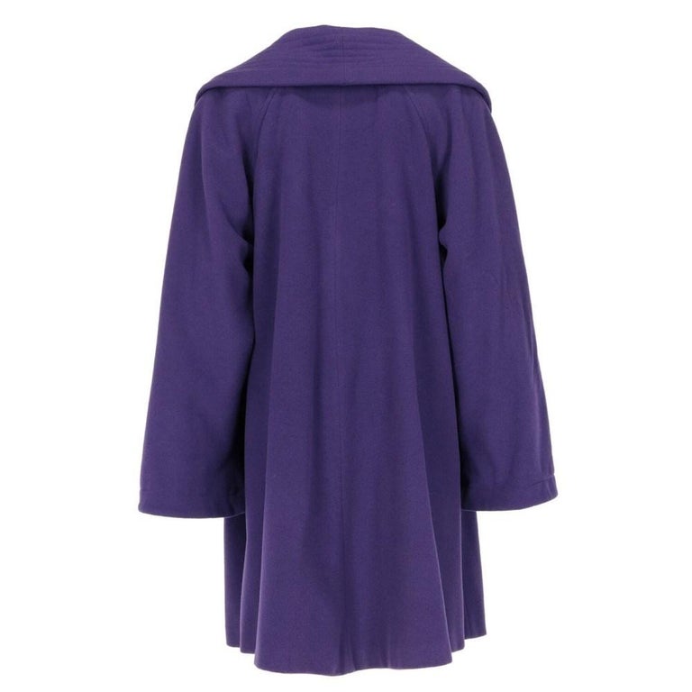 1980s “Laurapiù” by Laura Biagiotti purple wool coat For Sale at 1stDibs