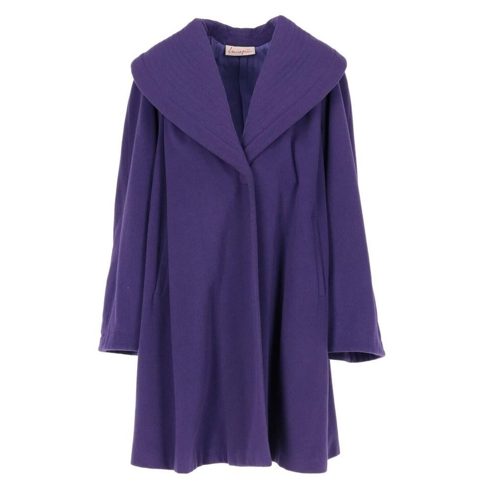 1980s “Laurapiù” by Laura Biagiotti purple wool coat