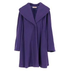 Vintage 1980s “Laurapiù” by Laura Biagiotti purple wool coat