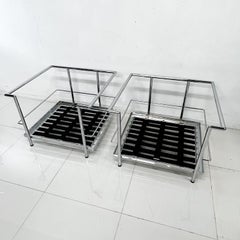 1980s LC2 Black Leather Club Chairs by Le Corbusier for Alivar Made Italy