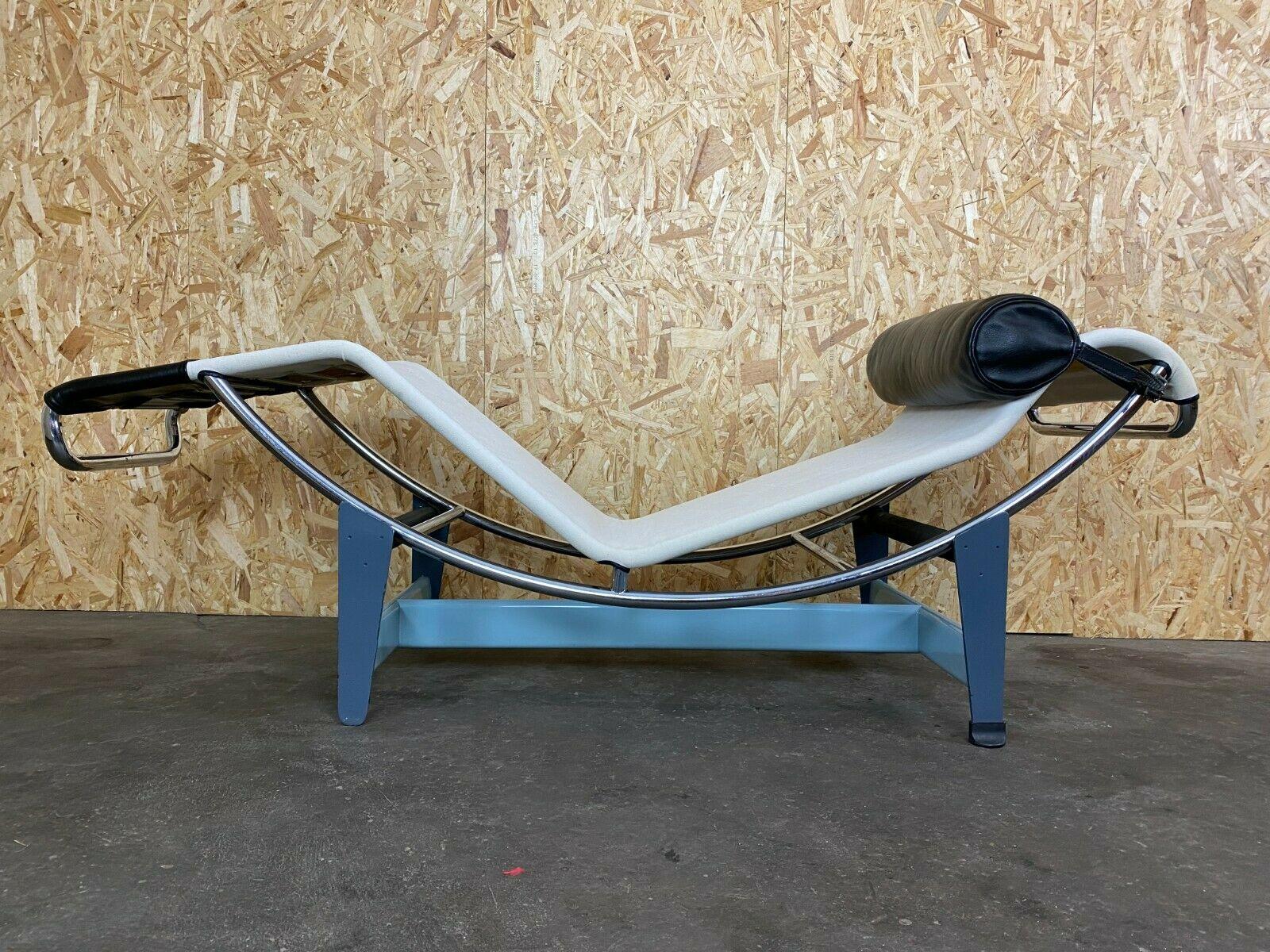 1980's LC4 Le Corbusier Villa Church Special Edition Lounger Cassina Linen Desig 2