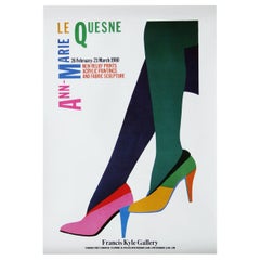 1980s Le Quesne Art Exhibition Poster Pop Art Heels