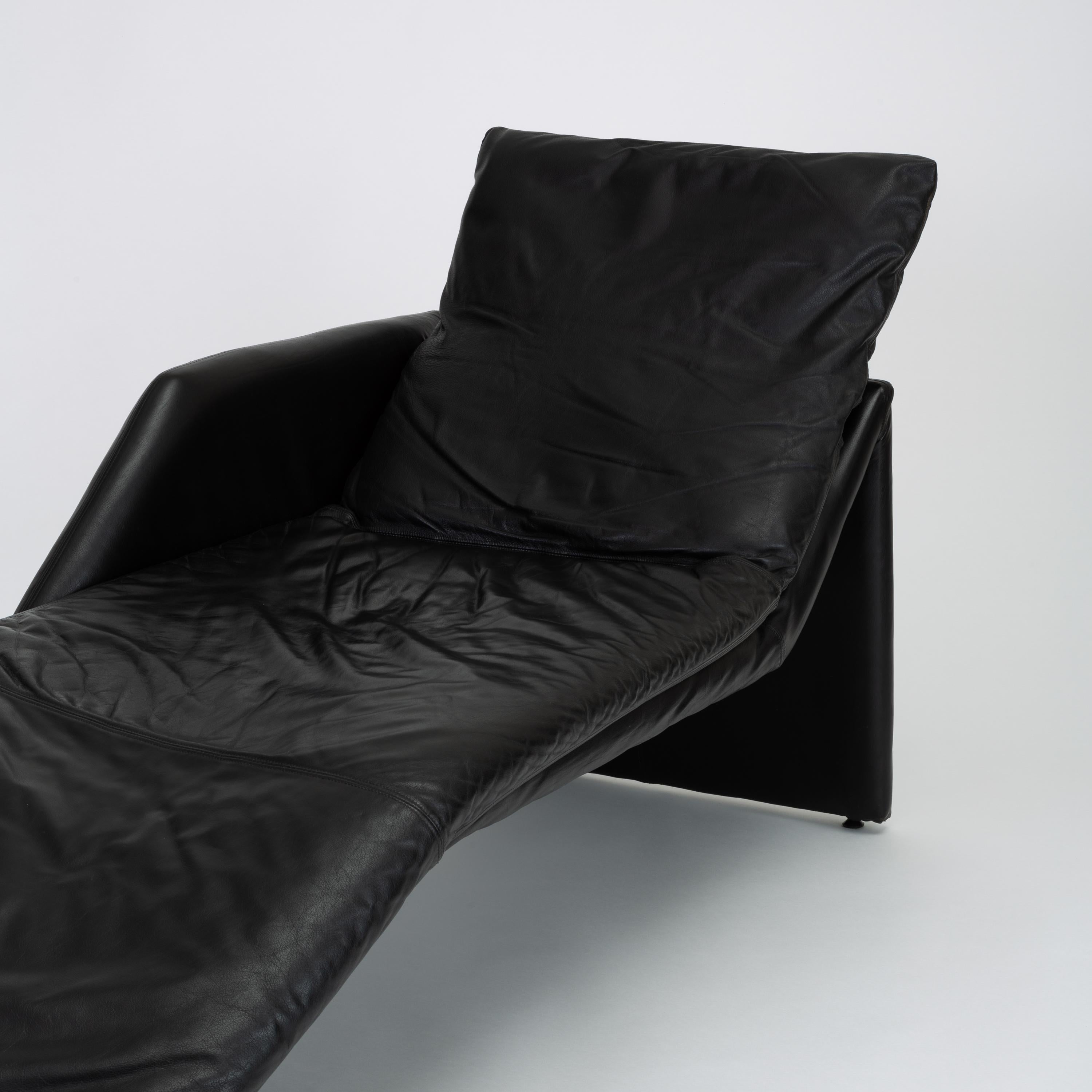 1980s Leather Chaise Lounge by Preview 8